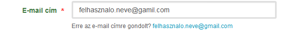 Erre az e-mail címre gondolt?