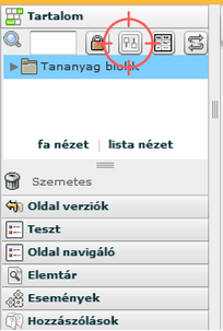 Content configuration panel